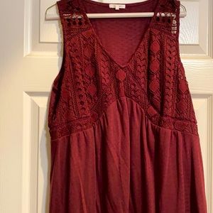 Maurices plus size XL maroon sleeveless top